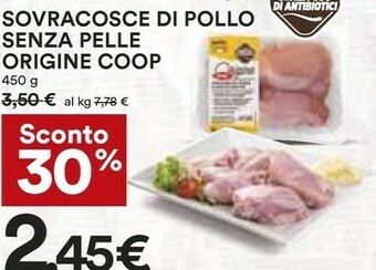 Coop Cosce di pollo offerta