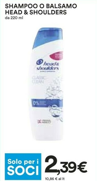 Coop Head & Shoulders Shampoo offerta