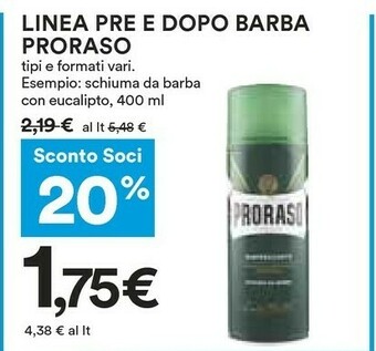 Coop Schiuma da barba offerta