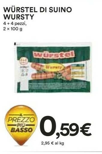 Coop Wursty Wurstel offerta