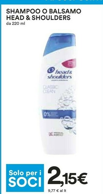 Coop Head & Shoulders Shampoo offerta