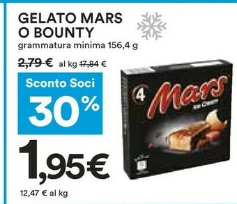 Coop Mars Gelato offerta