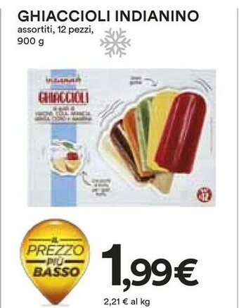 Coop Indianino Ghiaccioli offerta