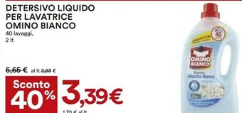 Coop Omino Bianco Detersivo lavatrice offerta
