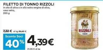 Coop Rizzoli Tonno offerta