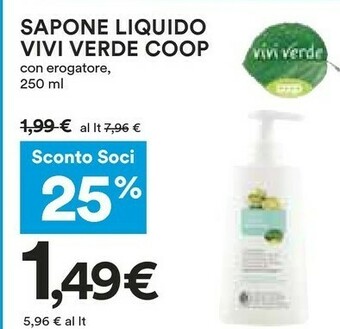 Coop Vivi verde coop Sapone liquido offerta