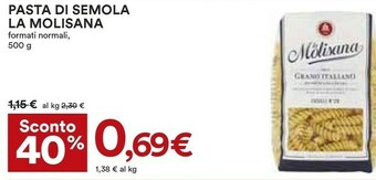 Coop La Molisana Pasta di semola offerta