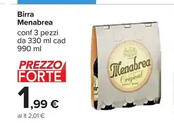 Carrefour Iper Birra menabrea offerta