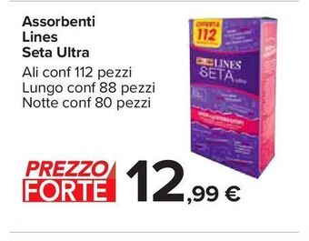 Carrefour Iper Assorbenti lines seta ultra offerta