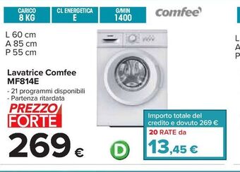 Carrefour Iper Lavatrice comfee mf814e offerta