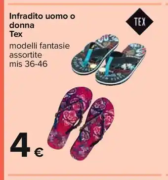 Carrefour Iper Infradito uomo o donna tex offerta