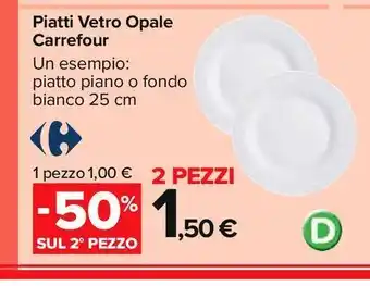 Carrefour Iper Piatti vetro opale carrefour offerta