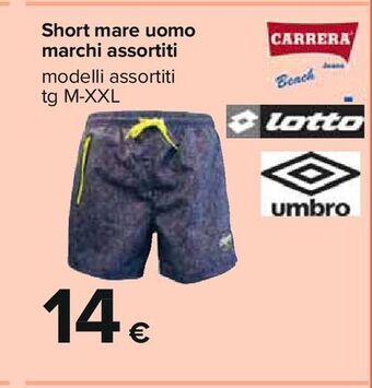 Carrefour Iper Short mare uomo marchi assortiti offerta
