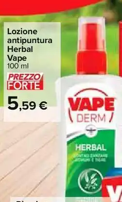 Carrefour Iper Lozione antipuntura herbal vape offerta