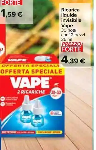 Carrefour Iper Ricarica liquida invisibile vape offerta