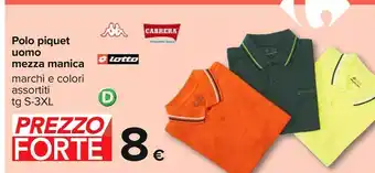 Carrefour Iper Polo piquet uomo mezza manica offerta