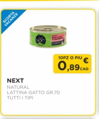 Next / natural / lattina gatto gr.70 / tutti i tipi