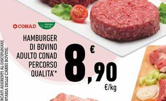 Conad Hamburger di bovino adulto conad percorso qualita' offerta