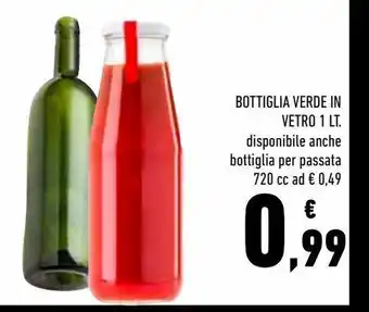 Conad Bottiglia verde in vetro offerta