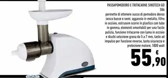 Conad Passapomodoro e tritacarne sinotech gd 586 offerta