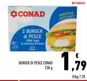 Conad Burger di pesce conad offerta