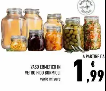 Conad Vaso ermetico in vetro fido bormioli offerta