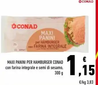 Conad Maxi panini per hamburger conad offerta