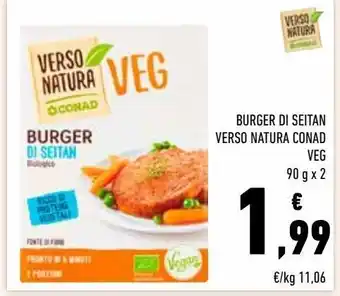 Conad Burger di seitan verso natura conad offerta