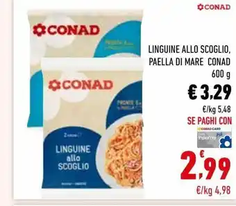 Conad Linguine allo scoglio, paella di mare conad offerta