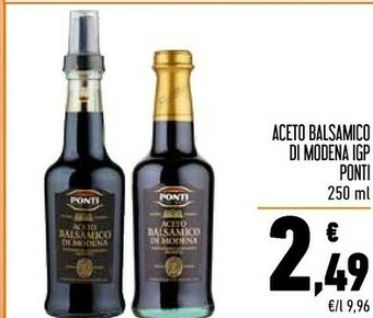 Conad Ponti Aceto Balsamico Di Modena IGP 250 G(ml) offerta