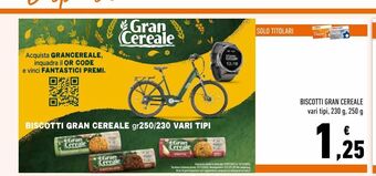 Conad Biscotti gran cereale offerta