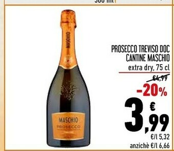 Conad Cantine maschio Prosecco 750 G(ml) offerta