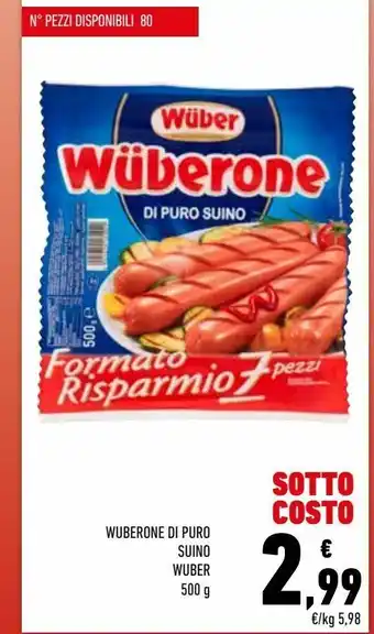 Conad Wuberone di puro suino wüber offerta