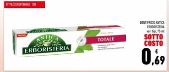 Conad Dentifricio antica erboristeria offerta
