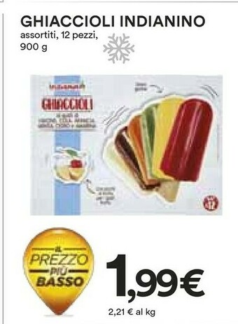 Coop Indianino Ghiaccioli offerta