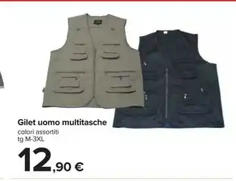 Carrefour Gilet Uomo Multitasche offerta