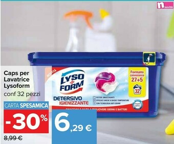 Carrefour Lysoform Caps Per Lavatrice offerta
