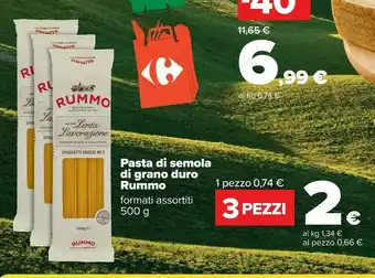 Carrefour Rummo Rummo Pasta Di Semola Di Grano Duro offerta