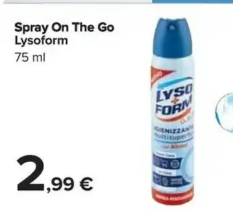 Carrefour Lysoform Lysoform Spray On The Go offerta