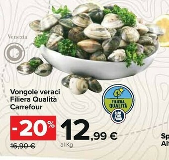 Carrefour Carrefour Vongole Veraci Filiera Qualita offerta