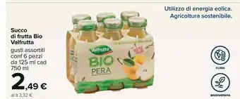 Carrefour Valfrutta Succo Di Frutta Bio Pera offerta