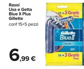 Carrefour Gillette Gillette Rasoi Usa E Getta Blue II Plus offerta