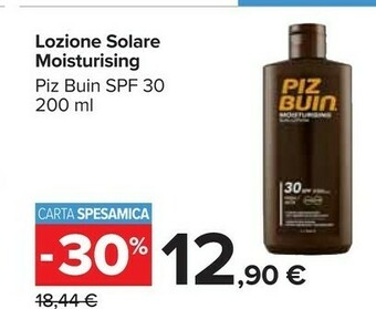 Carrefour Piz buin Crema solare offerta