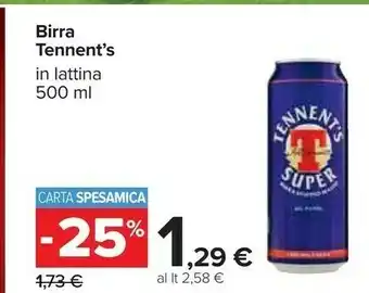 Carrefour Tennent's Tennent's Birra Lattina offerta
