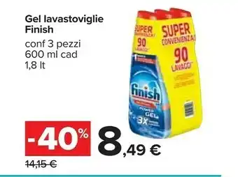 Carrefour Finish Finish Gel Lavastoviglie offerta