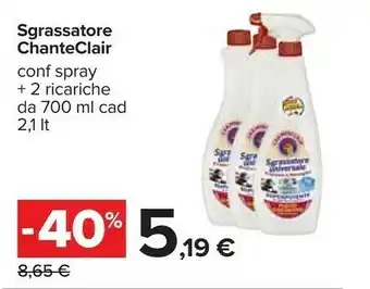 Carrefour Chanteclair Chanteclair Sgrassatore Spray offerta