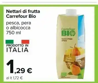 Carrefour Carrefour Nettari Di Frutta Bio Pesca, Pera O Albicocca offerta