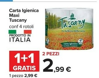 Carrefour Tuscany Carta Igienica Maxi offerta