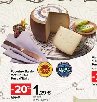 Carrefour Terre d'Italia Terre d'Italia Pecorino Sardo Maturo Dop offerta