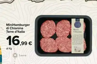 Carrefour Terre d'Italia Terre d'Italia Mini Hamburger Di Chianina offerta